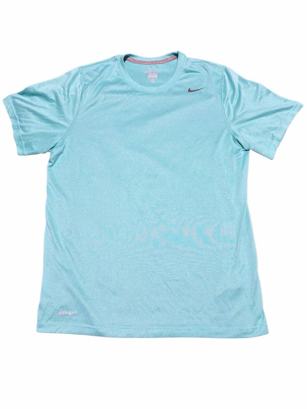 Nike Mens Dri-Fit Turquoise Short Sleeve Athletic Shirt Size L Large